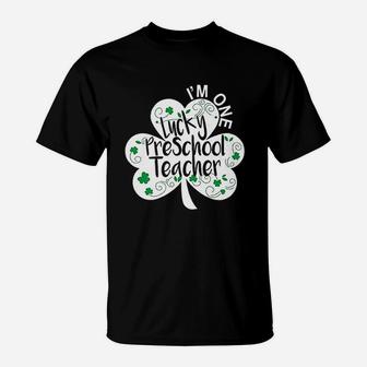 Preschool Teacher St Patricks Day Lucky Nursery Prek T-Shirt - Seseable
