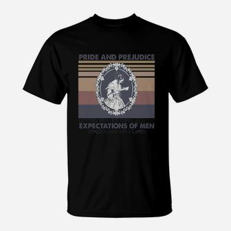 Pride And Prejudice Giving Women Unrealistic Expectations Of Men Since 1811 Vintage Retro T-Shirt - Seseable