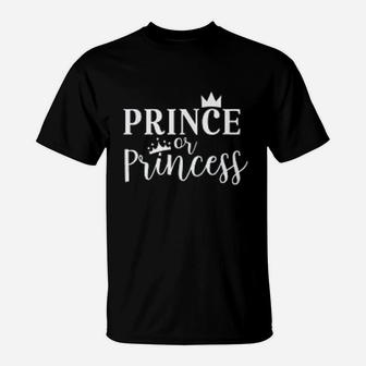 Prince Or Princess Gender Reveal Matching For Auntie T-Shirt - Seseable