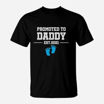 Promoted To Daddy 2021 Soon To Be Dad Husband Gift T-Shirt - Seseable