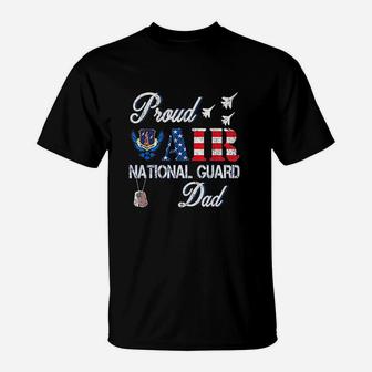 Proud Air National Guard Dad Air Force Veterans Day T-Shirt - Seseable