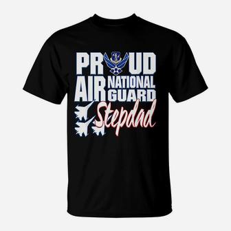 Proud Air National Guard Stepdad Usa Fathers Day Men T-Shirt - Seseable