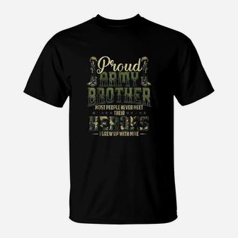 Proud Army Brother T-Shirt - Seseable