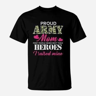 Proud Army Mom Hero Army T-Shirt - Seseable