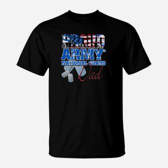 Proud Army National Guard Dad Usa Flag Fathers Day Shirt T-Shirt - Seseable