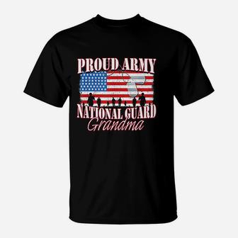 Proud Army National Guard Grandma Grandparents Day T-Shirt - Seseable