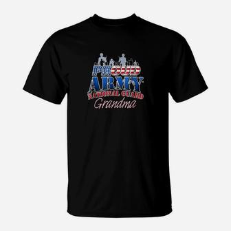 Proud Army National Guard Grandma Us Dog Tag T-Shirt - Seseable