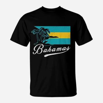 Proud Bahamas Bahamians Flag Gift Design Idea T-Shirt - Seseable