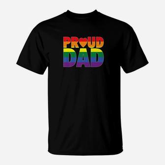 Proud Dad Lgbt Parent Gay Pride Fathers Day T-Shirt - Seseable