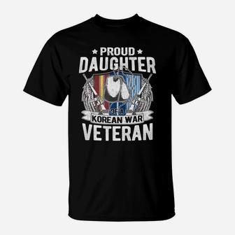 Proud Daughter Of A Korean War Veteran Military Family Gift T-shirt T-Shirt - Seseable