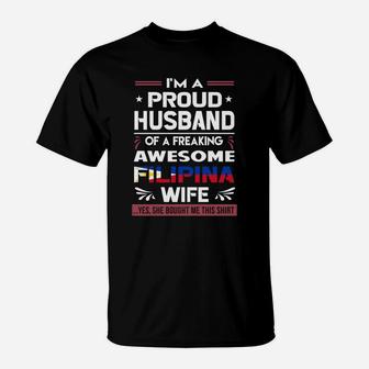 Proud Husband Filipina Wife T-Shirt - Seseable