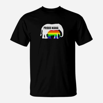 Proud Lgbtq Mama Elephant For A Gay Pride Mom T-Shirt - Seseable