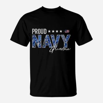 Proud Navy Grandma For Grandmothers Of Sailors T-Shirt - Seseable
