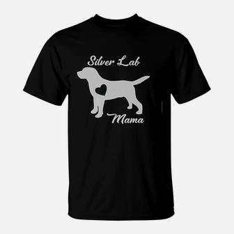 Proud Silver Lab Mama Mom Labrador Retriever Gifts T-Shirt - Seseable
