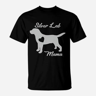 Proud Silver Lab Mama Mom Labrador Retriever T-Shirt - Seseable