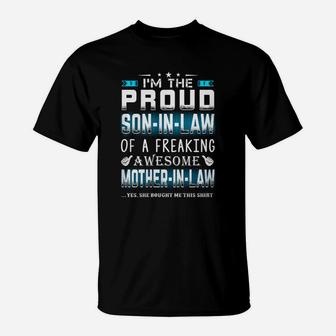 Proud Soninlaw Motherinlaw birthday T-Shirt - Seseable
