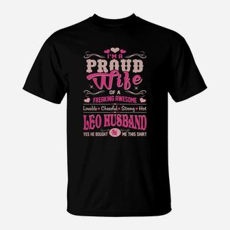 Proud Wife Of Leo Husband He Bought Me This Shirt T-shirt1 T-Shirt - Seseable