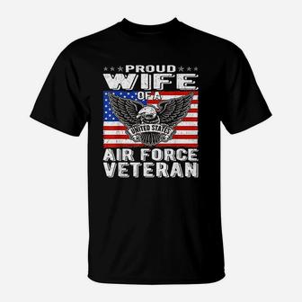 Proud Wife Of Us Air Force Veteran T-Shirt - Seseable