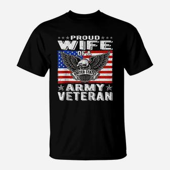Proud Wife Of Us Army Veteran T-Shirt - Seseable