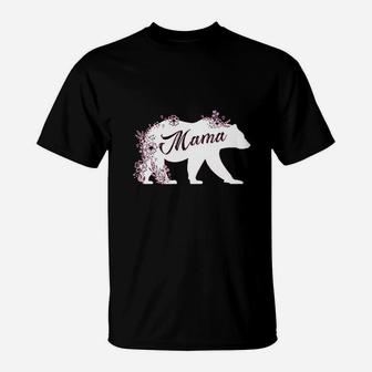 Psalm Life Mama Bear Cute Flowers Mothers Day T-Shirt - Seseable