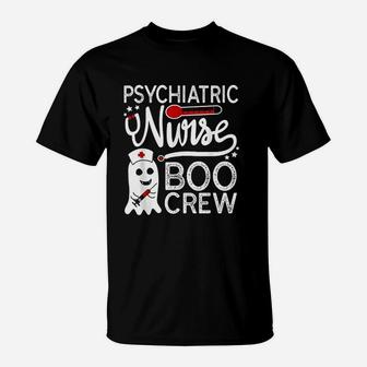 Psychiatric Nurse Halloween Gift Psych Nurse Boo Crew T-Shirt - Seseable