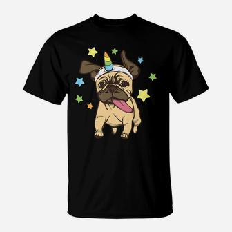 Pug With Pugicorn Dog For Women Men And Kids T-Shirt - Seseable