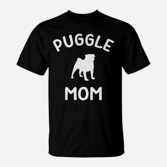 Puggle Mom Puggle T-Shirt - Seseable