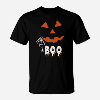 Pumpkin Happy Halloween Funny Boo T-Shirt - Seseable