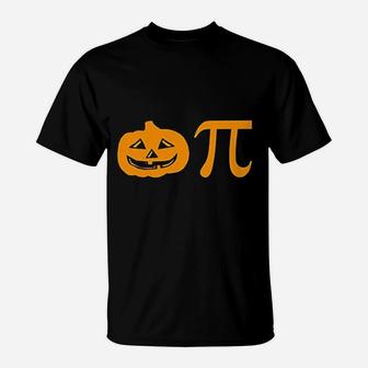 Pumpkin Pi Funny Halloween Geek Math Pi Graphic T-Shirt - Seseable