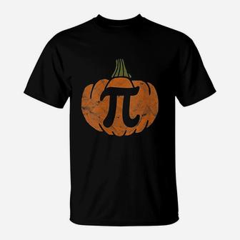 Pumpkin Pi Math Teacher Halloween Thanksgiving Day T-Shirt - Seseable