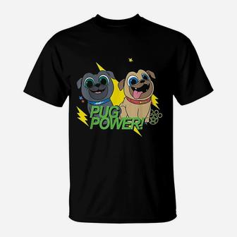 Puppy Dog Pug Powers T-Shirt - Seseable