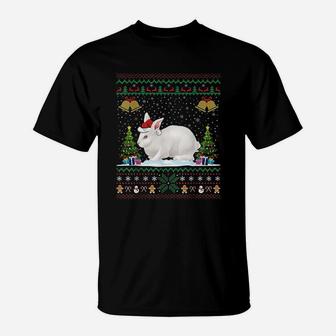 Rabbit Bunny Animal Lover Xmas Gift Ugly Rabbit Christmas T-Shirt - Seseable