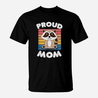 Raccoon Cute Animal Lovers Gift Funny Raccoon Mom T-Shirt - Seseable