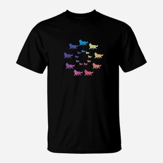 Rainbow Circle Of Shetland Sheepdogs T-Shirt - Seseable
