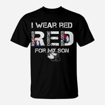 Red Friday Military Mom Womens I Wear Red For My Son T-Shirt - Seseable