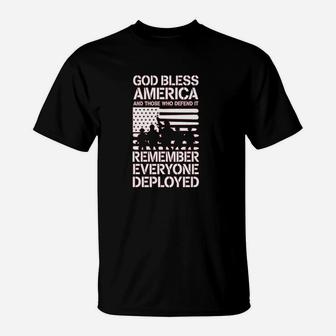 Red Friday Military Remember Everyone Deployed Support Our Troops T-Shirt - Seseable