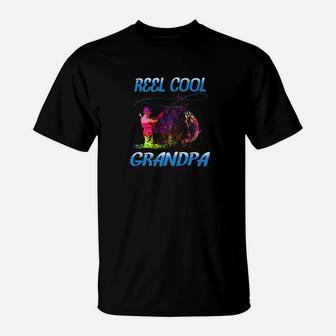 Reel Cool Grandpa Shirt Fathers Day Gifts For Fishing Lover Premium T-Shirt - Seseable