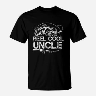Reel Cool Uncle Fishing Daddy Fathers Day Dad Gifts For Men T-Shirt - Seseable