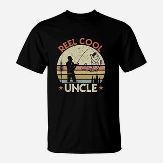 Reel Cool Uncle Vintage Fishing Lover Gift For Uncle T-Shirt - Seseable