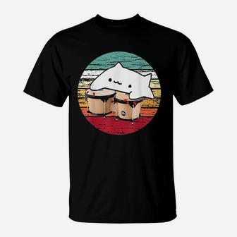 Retro Bongo Cat Dank Meme T-Shirt - Seseable