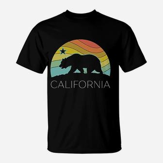 Retro California Bear Vintage Beach Cali Pride Surf 70s 80s T-Shirt - Seseable