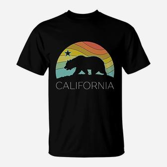 Retro California Bear Vintage Beach Cali Pride Surf 70s T-Shirt - Seseable