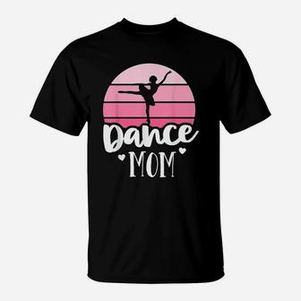 Retro Dance Mom Vintage Pink Ballerina Ballet Dancer T-Shirt - Seseable