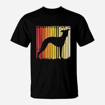 Retro Italian Greyhound Dog Merry Christmas Gift T-Shirt - Seseable