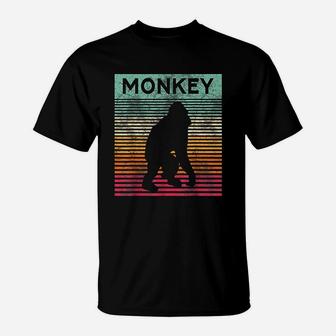 Retro Monkey Vintage Ape Monkey T-Shirt - Seseable