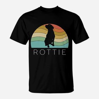 Retro Rottweiler Rottie Dod Mom Dad T-Shirt - Seseable