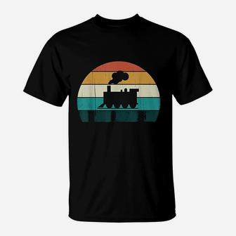 Retro Train Vintage Railcar Locomotive Train Lover Gift T-Shirt - Seseable