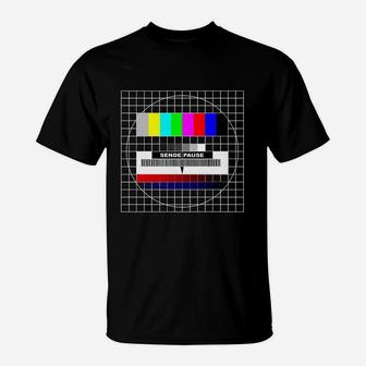 Retro TV-Testbild T-Shirt Sendepause Design für Vintage-Fans - Seseable