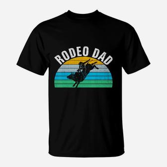 Retro Vintage Rodeo Dad Funny Bull Rider Father's Day Gift T-shirt T-Shirt - Seseable