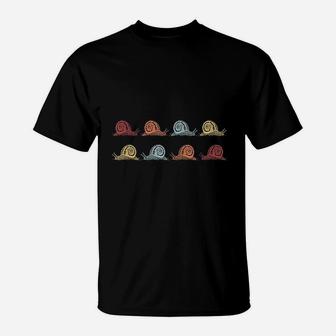 Retro Vintage Snail Funny For Animal Lovers T-Shirt - Seseable